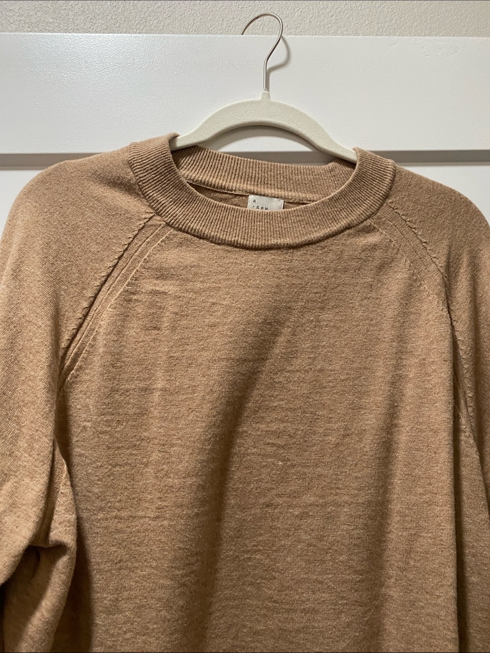 a new day Tan Crewneck Sweater